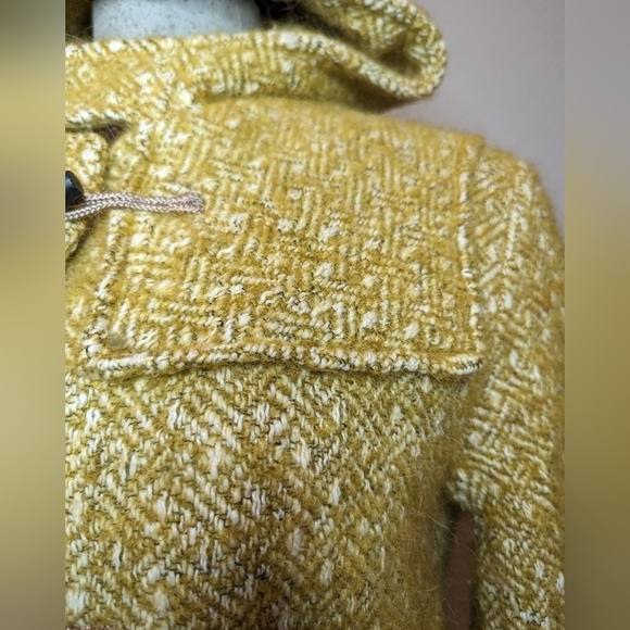 Leon and Harper, yellow Wool & Mohair duffle jacket Euro L - Picture 11 of 17